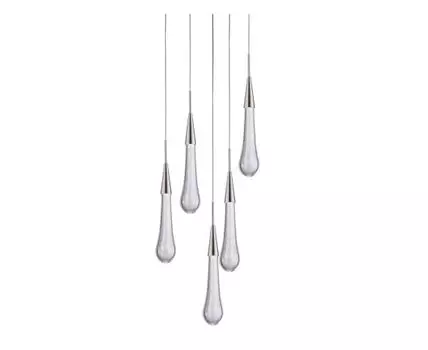 Подвесной светильник Pour (прозрачный, серебристый, 22)