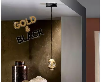 Подвесной светильник Rocio 1L черно-золотой