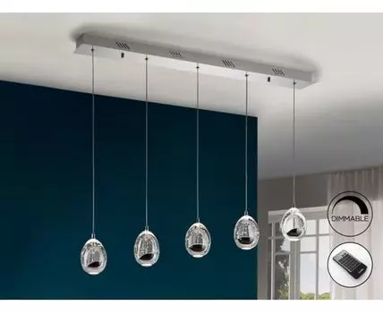 Подвесной светильник Rocio 5L хром DIMMABLE
