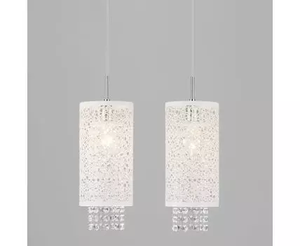 Подвесной светильник с хрусталем 1181/2 хром