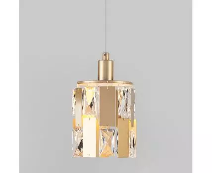 Подвесной светильник с хрусталем 50101/1 перламутровое золото
