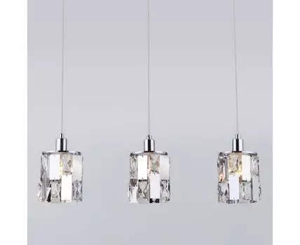 Подвесной светильник с хрусталем 50101/3 хром