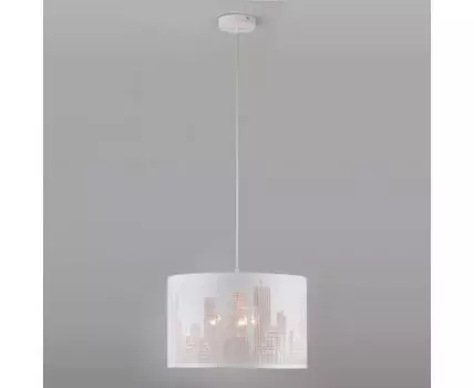 Подвесной светильник с тканевым абажуром 50066/3 белый