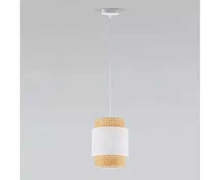 Подвесной светильник с тканевым абажуром 6528 Boho White