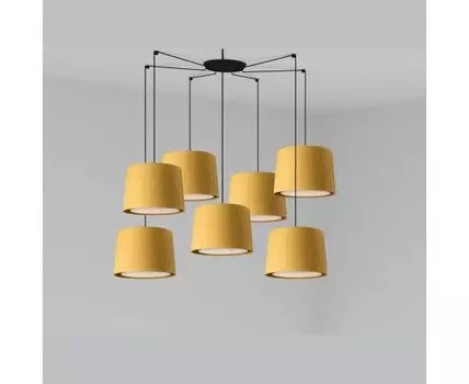 Подвесной светильник Samba 7L черный/желтый