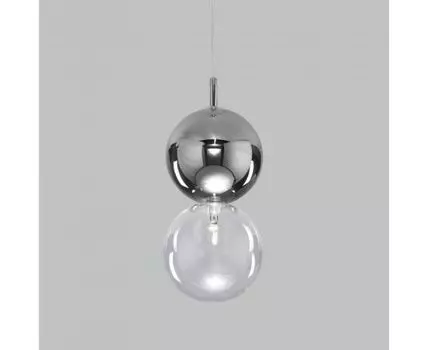 Подвесной светильник со стеклянным плафоном 50091/1 хром/дымчатый