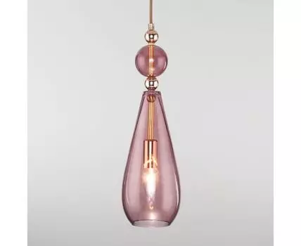 Подвесной светильник со стеклянным плафоном 50202/1 пурпурный