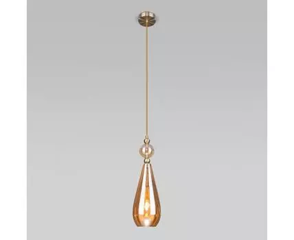 Подвесной светильник со стеклянным плафоном 50202/1 янтарный