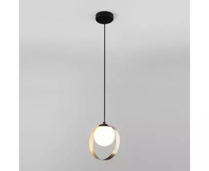 Подвесной светильник со стеклянным плафоном 50205/1 черный / бронза