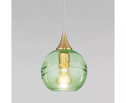 Подвесной светильник со стеклянным плафоном 50221/1 зеленый
