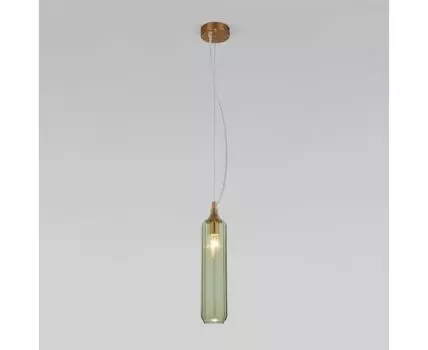 Подвесной светильник со стеклянным плафоном 50252/1 зеленый