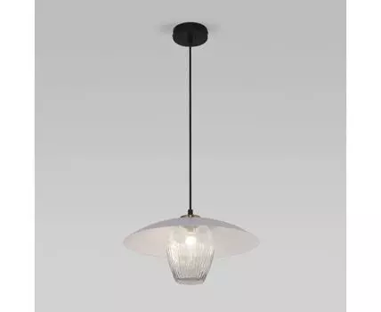 Подвесной светильник со стеклянным плафоном 50259/1 белый/прозрачный