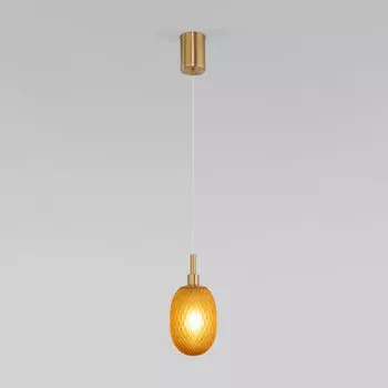Подвесной светильник со стеклянным плафоном 50266/1 янтарный