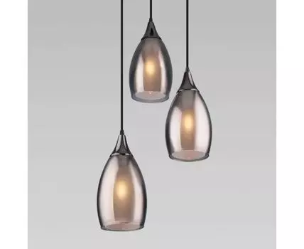 Подвесной светильник со стеклянными плафонами 50085/3 черный жемчуг