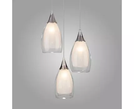 Подвесной светильник со стеклянными плафонами 50085/3 хром