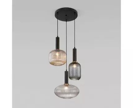 Подвесной светильник со стеклянными плафонами 50183/3 черный
