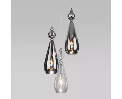 Подвесной светильник со стеклянными плафонами 50202/3 хром