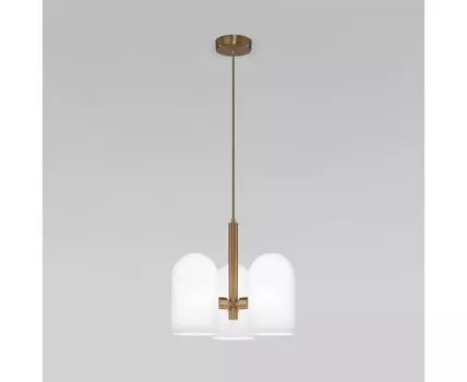 Подвесной светильник со стеклянными плафонами 50357/3 латунь