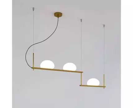 Подвесной светильник со стеклянными плафонами 70145/3 латунь