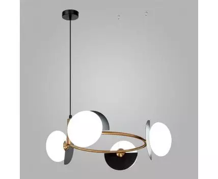 Подвесной светильник со стеклянными плафонами 70150/4 черный/латунь