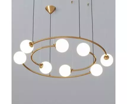 Подвесной светильник со стеклянными плафонами Bogate's 359/8 латунь