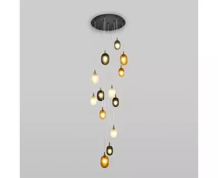 Подвесной светильник со стеклянными плафонами Pineapple Eurosvet