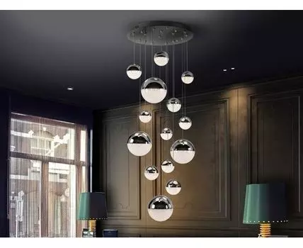 Подвесной светильник Sphere 14L LED 60 DIM BLUETOOTH хром