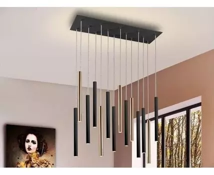 Подвесной светильник Varas 14L золото/черный