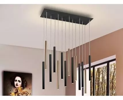 Подвесной светильник Varas 14L золото/черный DIM