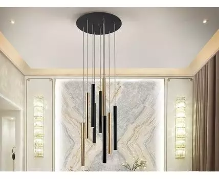 Подвесной светильник Varas 9L золото/черный