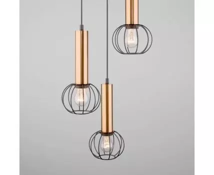 Подвесной светильник в стиле лофт 50178/3 черный / бронза