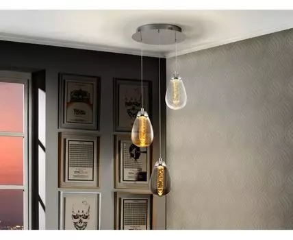 Подвесной светильникTaccia 3L хром/разноцветный