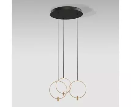 Подвесной светодиодный светильник 50257/3 LED черный/ латунь