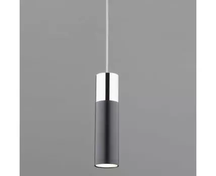 Подвесной светодиодный светильник в стиле лофт 50135/1 LED хром / черный