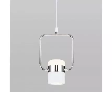 Подвесной светодиодный светильник в стиле лофт 50165/1 LED хром / белый