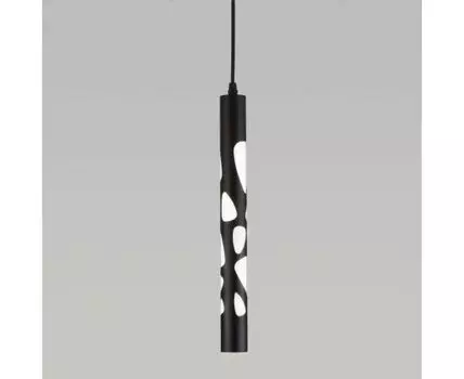 Подвесной светодиодный светильник в стиле минимализм DLR037 12W 4200K черный матовый