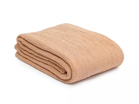 Покрывало двухстороннее цвета охры