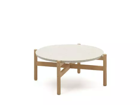 Pola Журнальный столик из массива эвкалипта и цемента D84,4