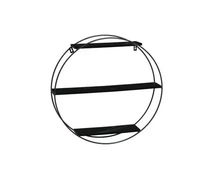 Полка Luna черная черный мрамор