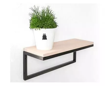 Полка Metalframe из дуба в белом цвете (60)