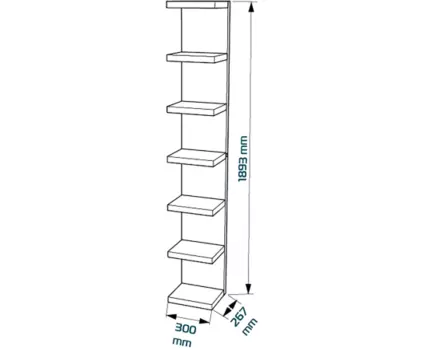 Полка настенная Фора 190Е белая