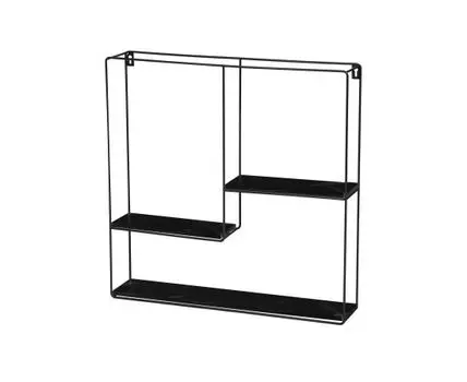 Полка Square черная черный мрамор