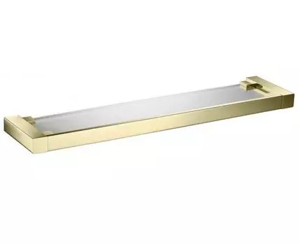 Полка стеклянная Timo Selene 17072/17, матовое золото