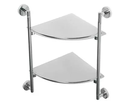 Полка стеклянная угловая D-Lin D262100, хром