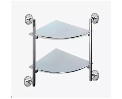 Полка стеклянная угловая D-Lin D262700, хром