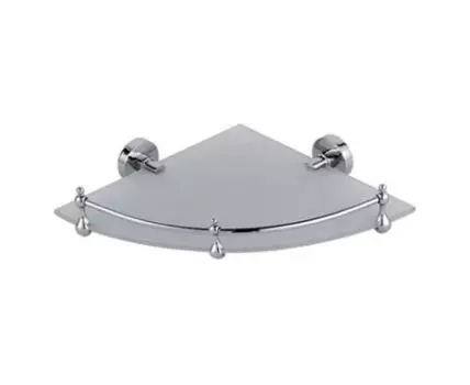 Полка стеклянная угловая D-Lin D264100, хром