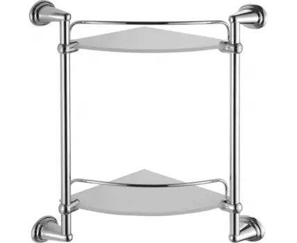 Полка стеклянная угловая FASHUN A1507-2, хром