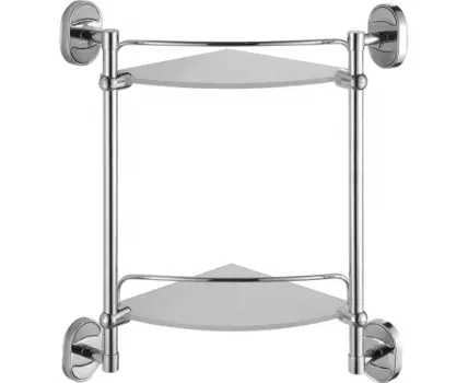 Полка стеклянная угловая FASHUN A1907-2, хром