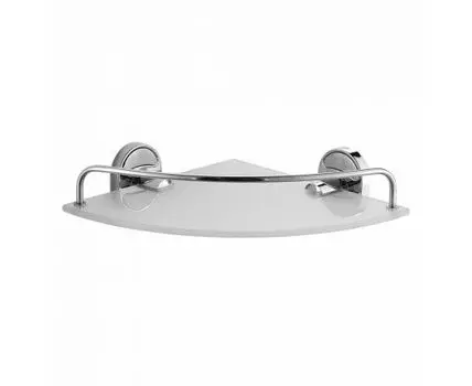 Полка стеклянная угловая FASHUN A1921-1, хром