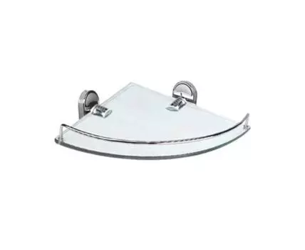 Полка стеклянная угловая Haiba HB1921-1, хром